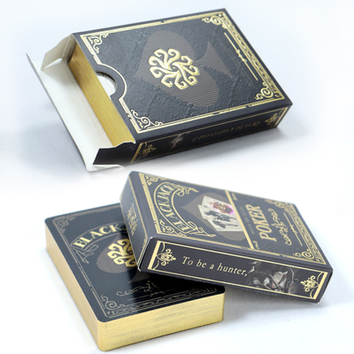 Αγορά Luxury Golden Edge Playing Cards Poker Customized Printing Gold Foil Playing Cards Ντουμπάι με κουτί online manufacture
