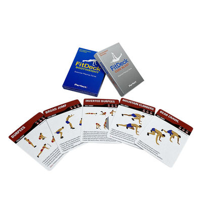 Αγορά 350gsm κάρτες Workout άσκησης, που λουστράρουν την κάρτα φυσικής ικανότητας online manufacture