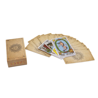 Αγορά Η συνήθεια τύπωσε τις μίνι κάρτες Tarot με την επιφάνεια βερνικιών τουριστικών οδηγών online manufacture