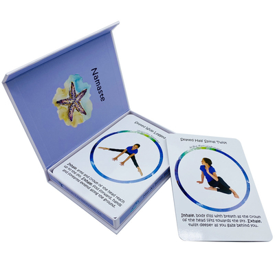 Προσαρμοσμένη εκτύπωση Yoga Motion Flash Cards για φυσιολογικό εκπαιδευτικό αθλητικό άσκηση παιχνίδι
