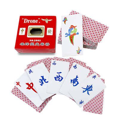 Δύο κουτιά σετ προσαρμοσμένο σχεδιασμό Mahjong παιχνίδι παιχνίδια χαρτιά διασκέδαση για οικογενειακή γιορτή πάρτι