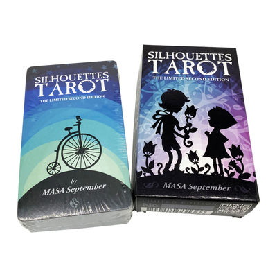 εκτυπώσιμες Tarot κάρτες 70*120mm, κάρτες αποκριών Oracle σύστασης λινού